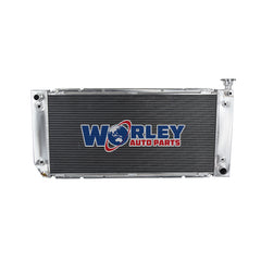 2Wolrey Aluminum Radiator Fit 1994-1999 Chevy/GMC C/K 1500 2500 3500 5.7L 7.4L V8 AT 1995 1996 1997 1998