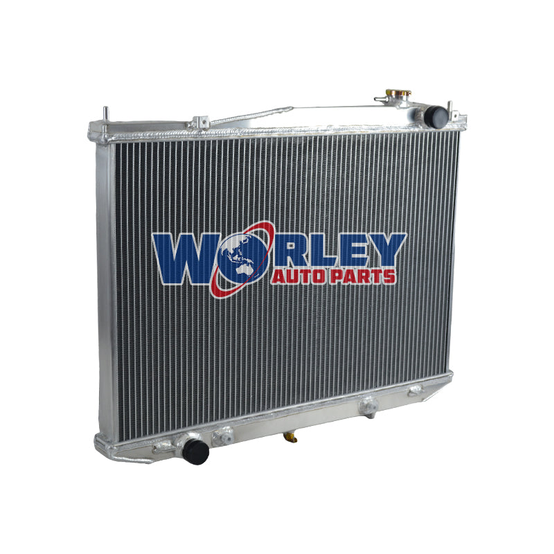 2Wolrey Aluminum Radiator Fits  1997-2001 Nissan Navara D22 3.2L 4cyl Diesel AT/MT 1998 1999 2000