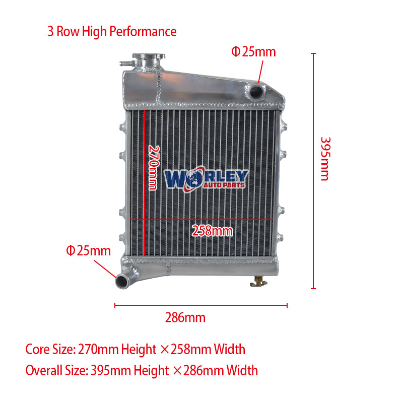 2Wolrey Aluminum Radiator Fits Austin Rover Mini Cooper 850 1000 1100 1275 1959-1991