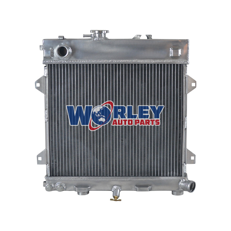 2Wolrey Aluminum Radiator Fits BMW E30 M10 316i 318i 1982-1991 manual 1983 1984 1985 1986