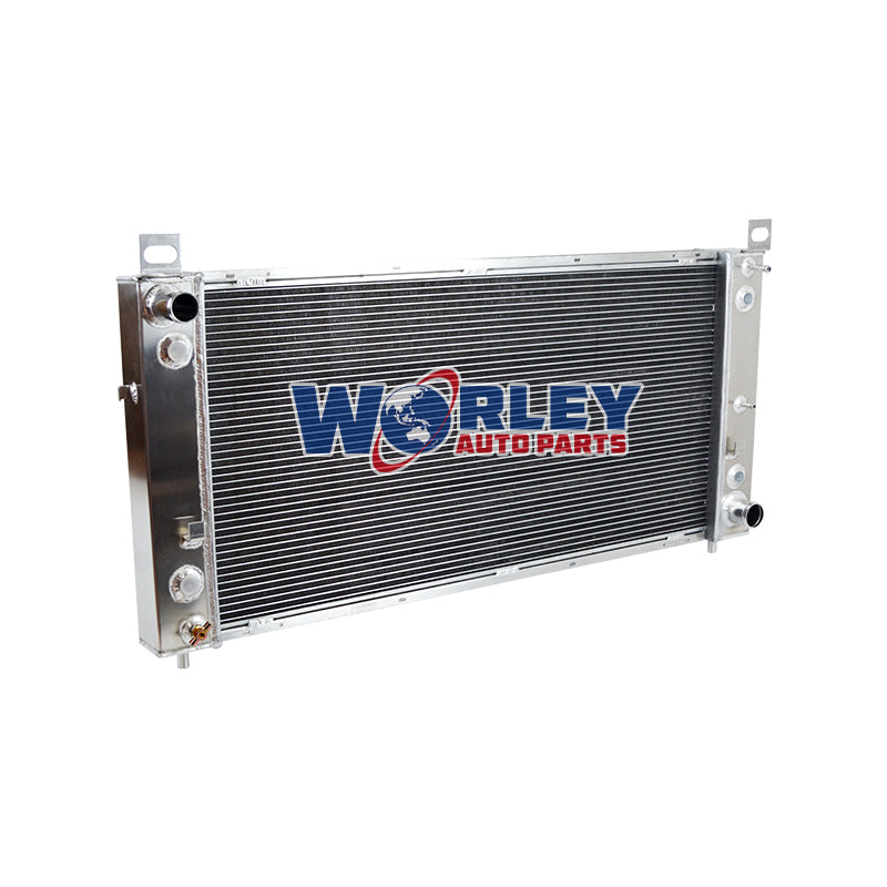 2Wolrey Aluminum Radiator Fits  Chevrolet Silverado 1500 2500 3500 4.8L 5.3L 6.0L V8 