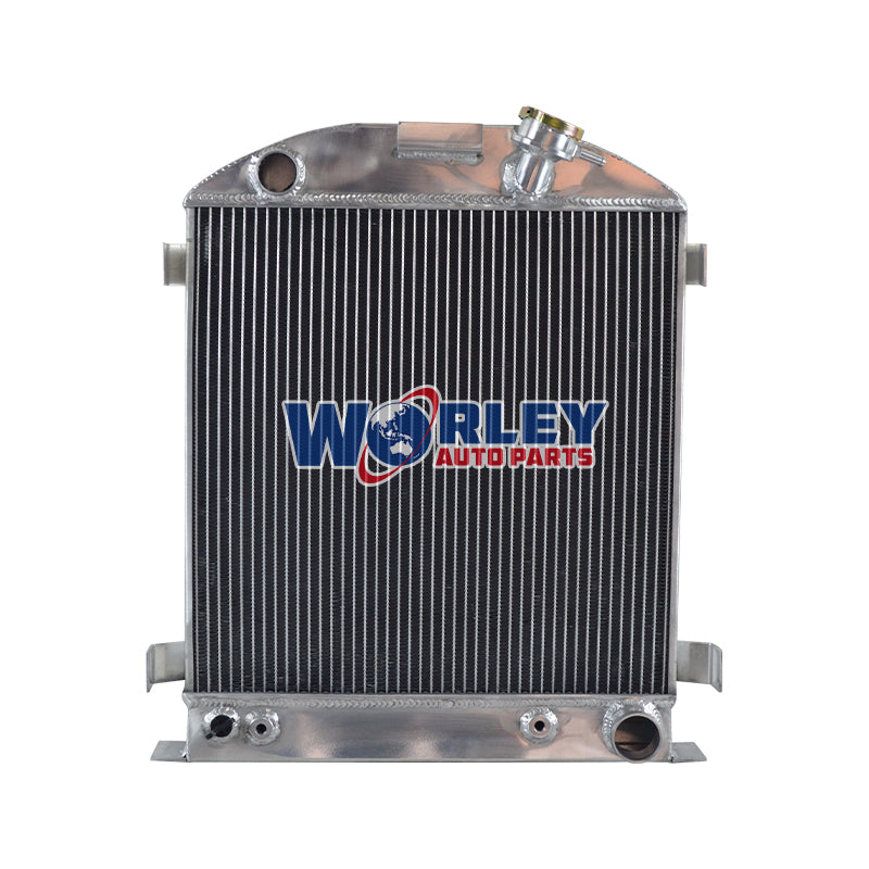 2Wolrey Aluminum Radiator Fits Ford hot rod w/Chevy 350 V8 1932-1939 1933 1934
