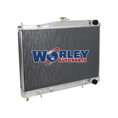 2Wolrey Aluminum Radiator Fits Nissan Pintara SKYLINE R33 R34 GT GTT GTR 1993-2003 AT 1994 1995 1996 1997 1998 1999 2000 2001 2002