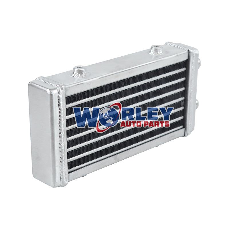 2Wolrey Small Overall:315 x 160 x 55mm Bar and Plate Dual Pass Oil Cooler Universal