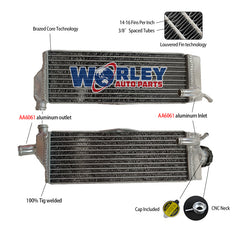 2Worley Aluminum Radiator For 1989 Honda CR500 CR500R CR 500 R 1989 89