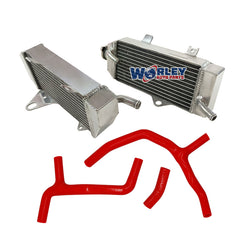 2Worley Aluminum Radiator& silicone hose For Honda CRF450 CRF450R CRF 450 F 2009-2012 2010 2011