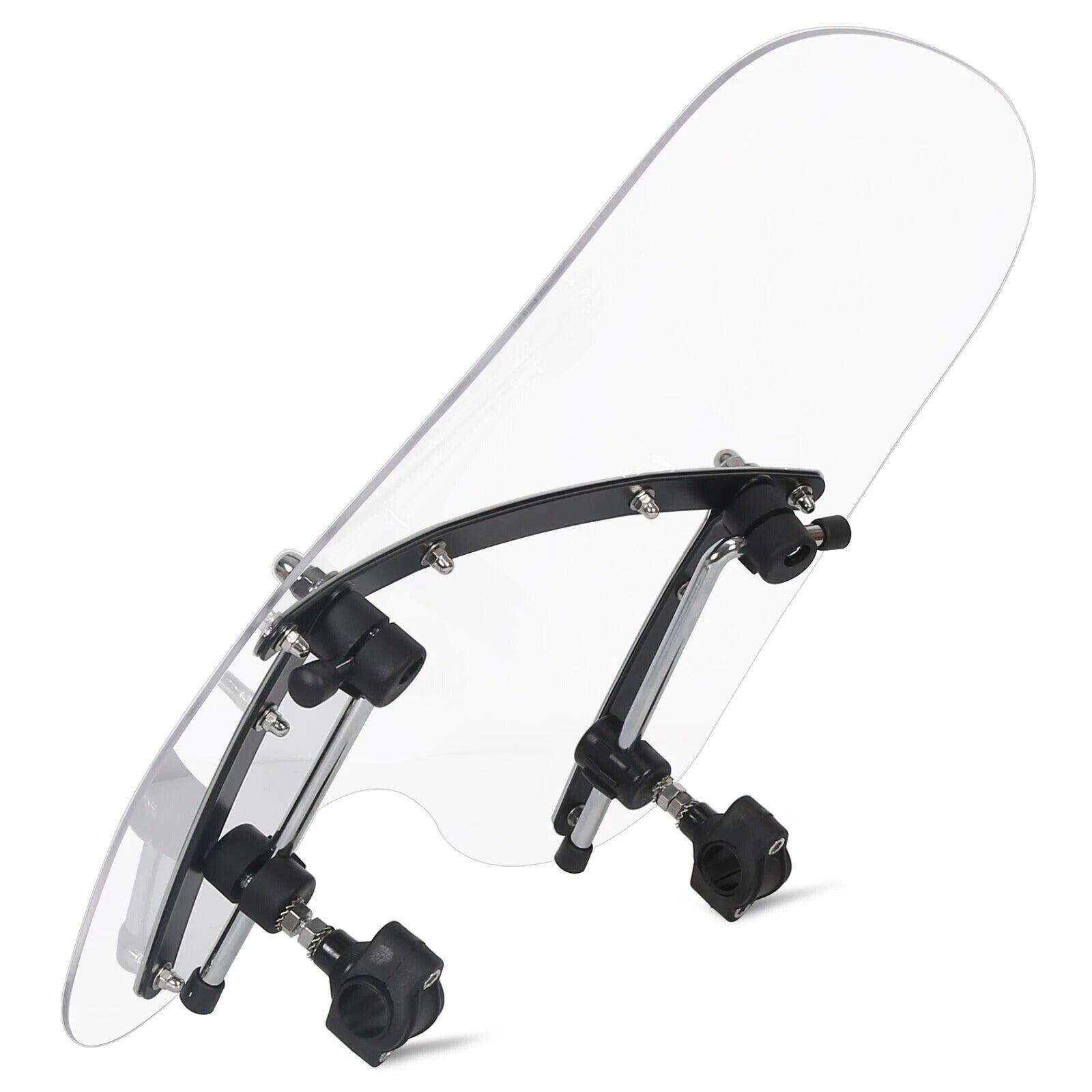 Worley Motorcycle Windshield Windscreen For Yamaha V Star 650 XVS650 250 1100 18''x16'' Handlebar Windshield Windscreen