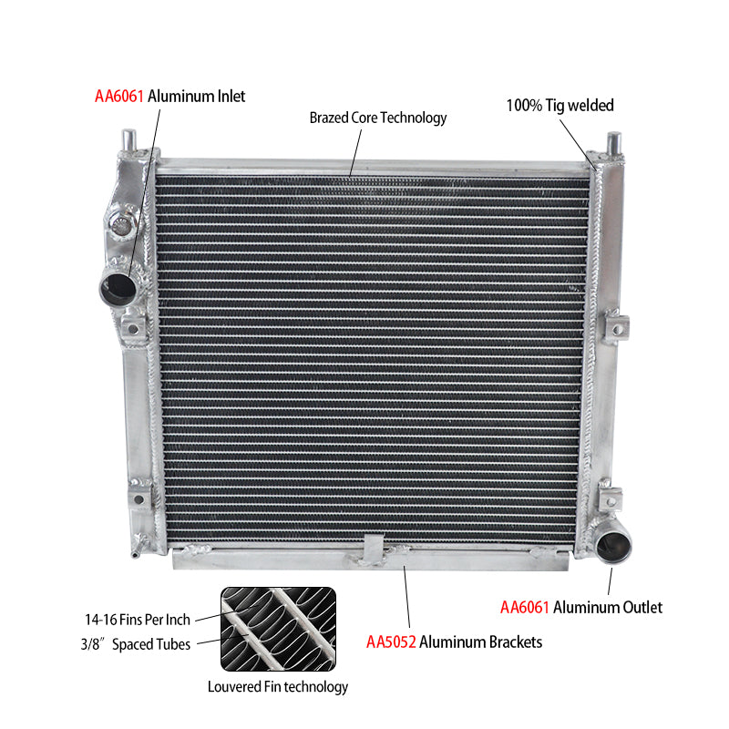 3Wolrey Aluminum Radiator Fits Alfa Romeo 75/Milano 162B 1.6 1.8/1.8 Turbo i.e. 2.0 1985-1992 1986 1987 1988 1989 1990
