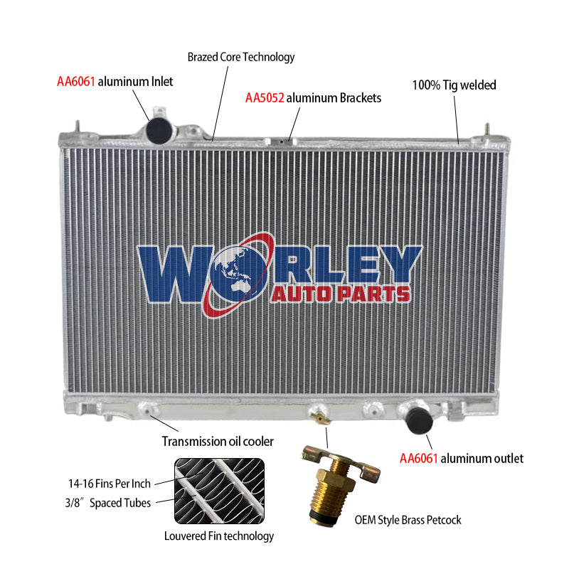 3Wolrey Aluminum Radiator Fits LEXUS IS F USE20R 5.0L 8Cyl Manual Auto 9/2005-4/2013 2006 2007 2008 2009 2010 2011 2012
