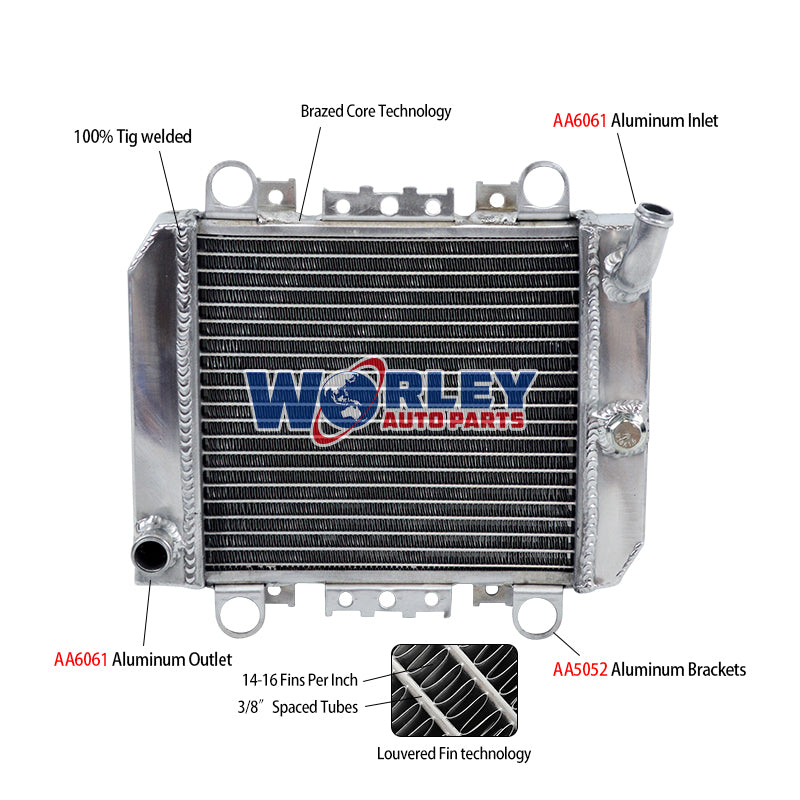 3Worley Aluminum Radiator For Kawasaki Ninja EX250 EX 250 1988-2007 1989 1990 1991 1992 1993 1994 1995