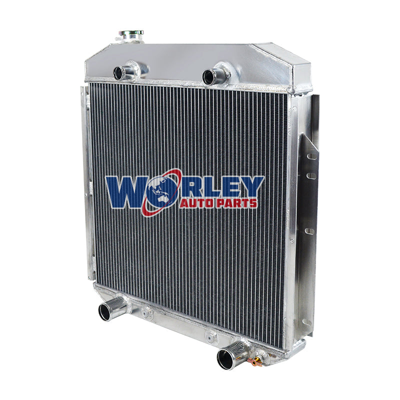 4Wolrey Aluminum Radiator Fit 1953-1956 1954 Ford F100 F250 F350 Truck V8 Flathead AT
