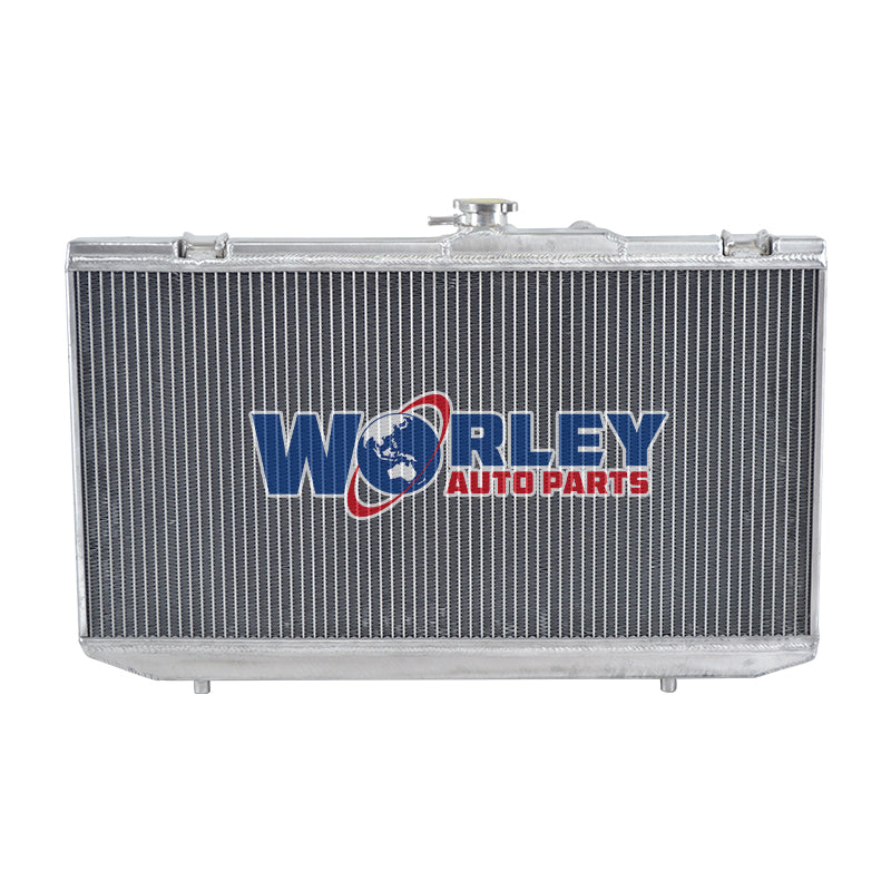 4Wolrey Aluminum Radiator Fit Toyota Starlet EP81 1.3 XL 2E/2E-E I4 MT 1989-1996 1990 1991 1992 1993 1994 1995