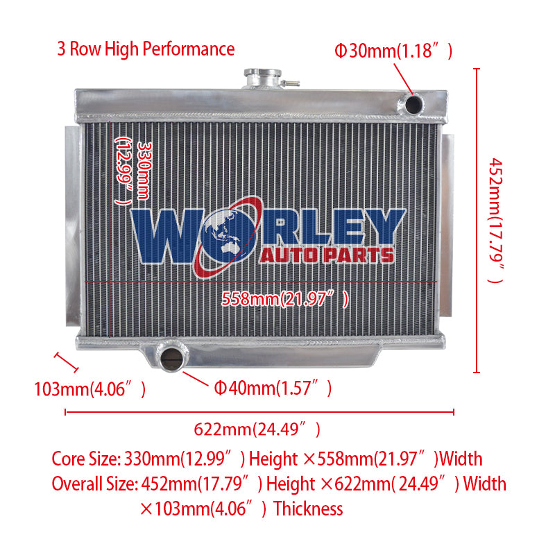 4Wolrey Aluminum Radiator Fits HOLDEN EH/EJ PREMIER V8 SWAP MT 1962-1965 1963 1964