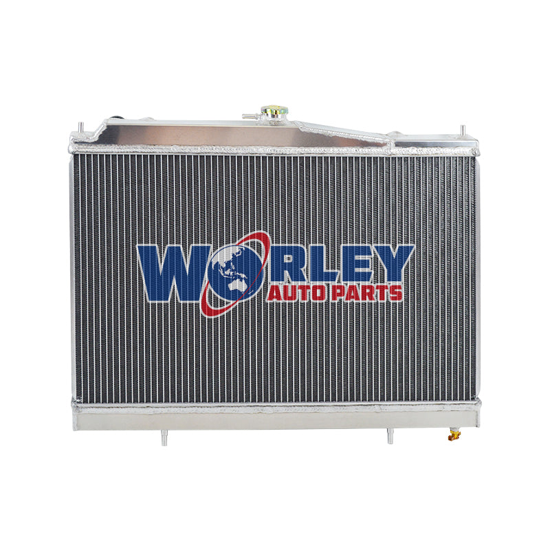 4Wolrey Aluminum Radiator Fits Nissan Pintara SKYLINE R33 R34 GT GTT GTR 1993-2003 AT 1994 1995 1996 1997 1998 1999 2000 2001 2002