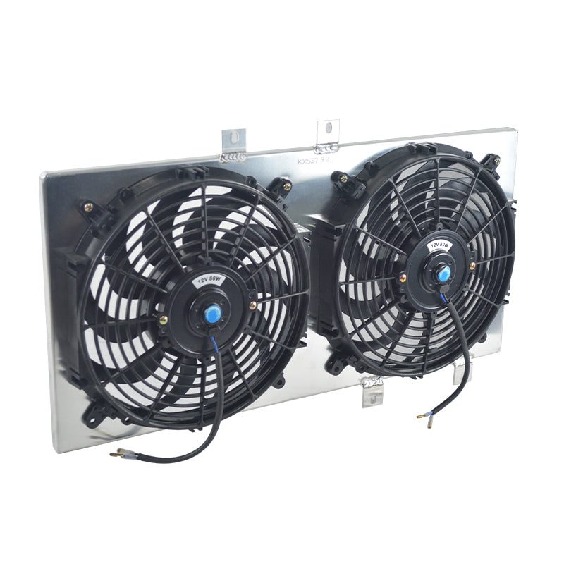 4Worley Aluminum Radiator Fan Shroud Kit Fits Toyota Corolla AE90 AE92 AE94 1989-1994 1990 1991 1992 1993