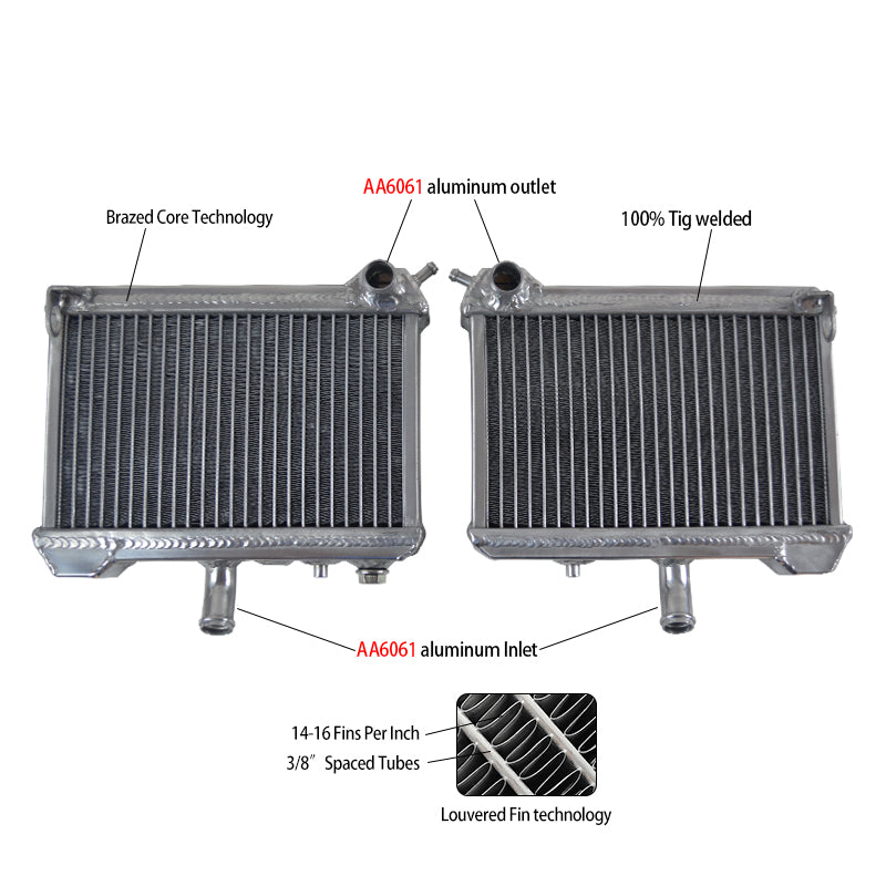 4Worley Aluminum Radiator For Aftermarket Goldwing GL1500 1988-2000 1988-2000 1989 1990 1991