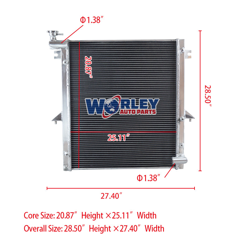Wolrey Aluminum Radiator Fits 2006-2012 Mitsubishi Triton L200 ML MN 2.5L DID 4D56 MT 2007 2008 2009