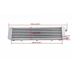 Wolrey 550X140X80mm Universal Turbo Front Mount Aluminum Intercooler