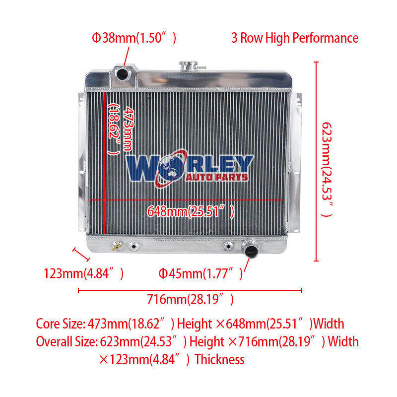 5Wolrey Aluminum Radiator Fits 1959 1960 Oldsmobile 98 Fiesta Super 88 V8 Chevy Engine AT