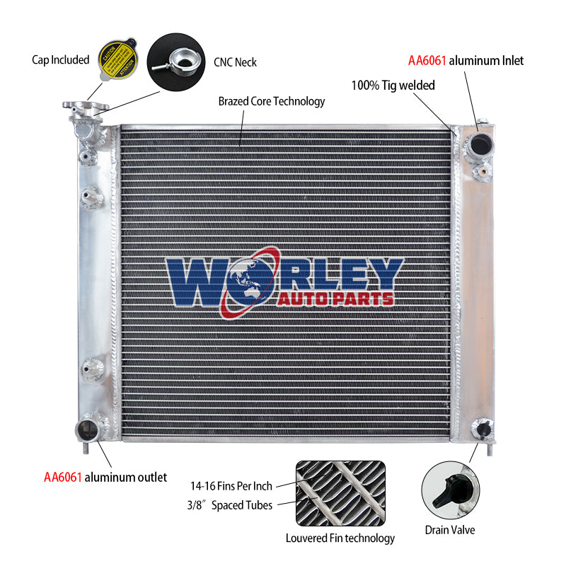 5Wolrey Aluminum Radiator Fits Nissan 300ZX Z32 3.0 TURBO RADIATOR 1989-1997 1989-1997 1990 1991 1992 1993 1994 1995 1996 AT