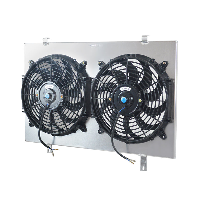 5Worley Aluminum Radiator Fan Shroud Kit Fits Aluminum Shroud + Fan for Nissan skyline R33 R34 RB25DET GTS-T Manual