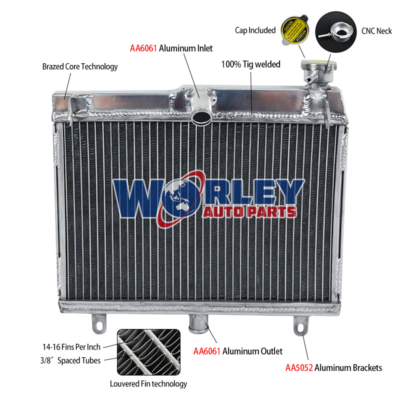 5Worley Aluminum  Radiator For Suzuki RG400 RG500 RG 400 500