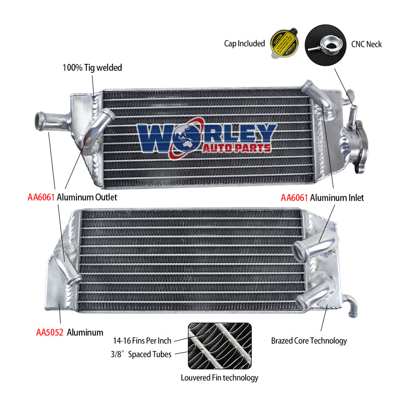 4Worley Aluminum Radiator For 5uzuki RMX250 S 1998-2004 1999 2000 2001 2002 2003