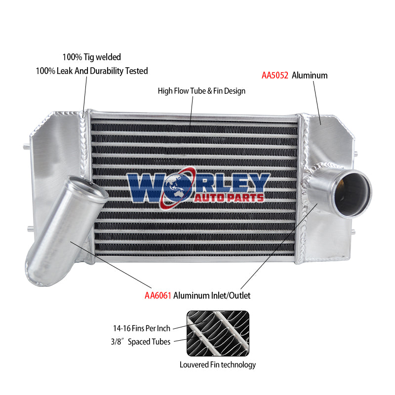 6Wolrey Aluminum Intercooler For Land Rover Defender 200TDI 90SV Discovery 2.5L Turbo