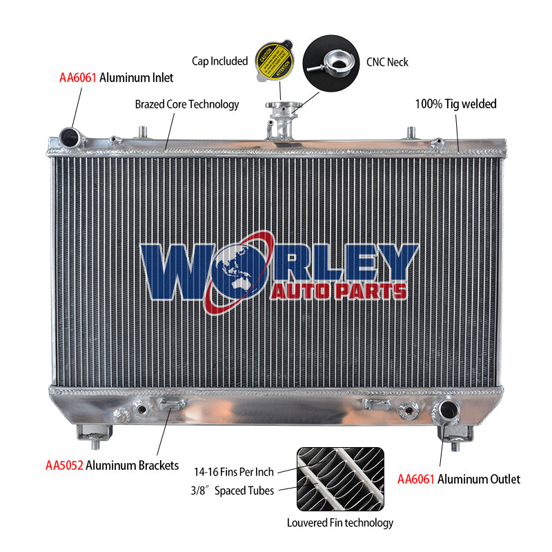 6Wolrey Aluminum Radiator Fits 2010-2011 Chevy Camaro SS 6.2L V8 Zeta L99 LS3 AT MT