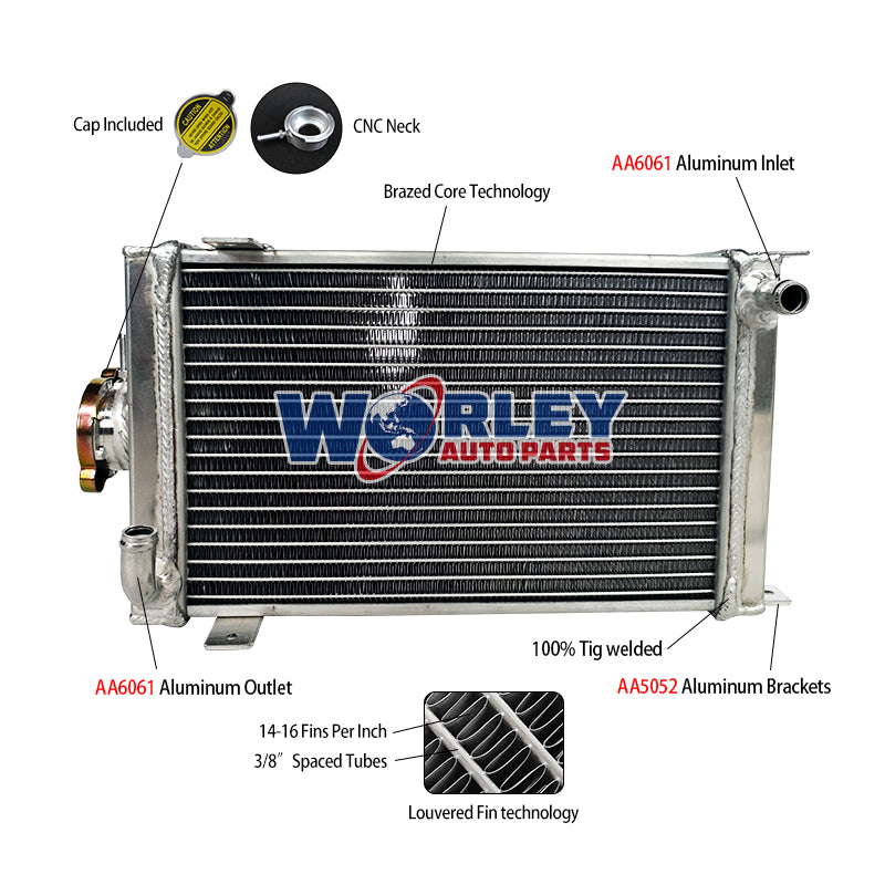 6Wolrey Aluminum Radiator Fits GAS SHIFTER KART/GO KART
