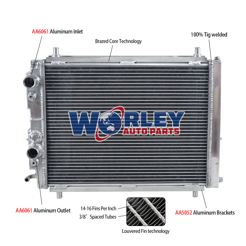 6Wolrey Aluminum Radiator Fits LANCIA DELTA HF INTEGRALE 8V/16V/EVO 2.0 TURBO