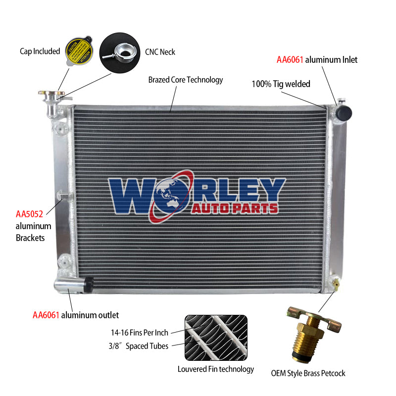 6Wolrey Aluminum Radiator Fits  LEXUS RX330 MCU38 Auto Manual 2/2003-12/2005 2004