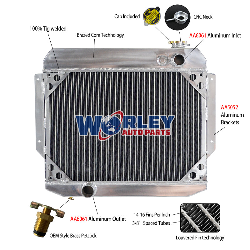 7Wolrey Aluminum Radiator FOR 1958-1960 1959 Lincoln Premiere V8 4-BBL AT