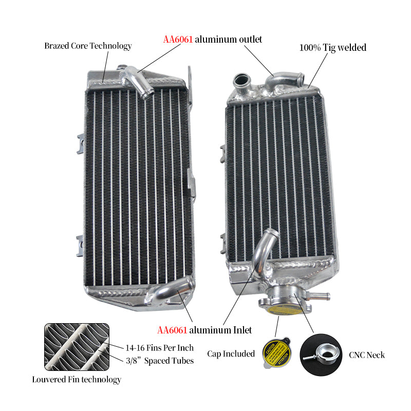 7Worley Aluminum Radiator For Honda CRF450R/CRF 450 R 2015 2016 15 16