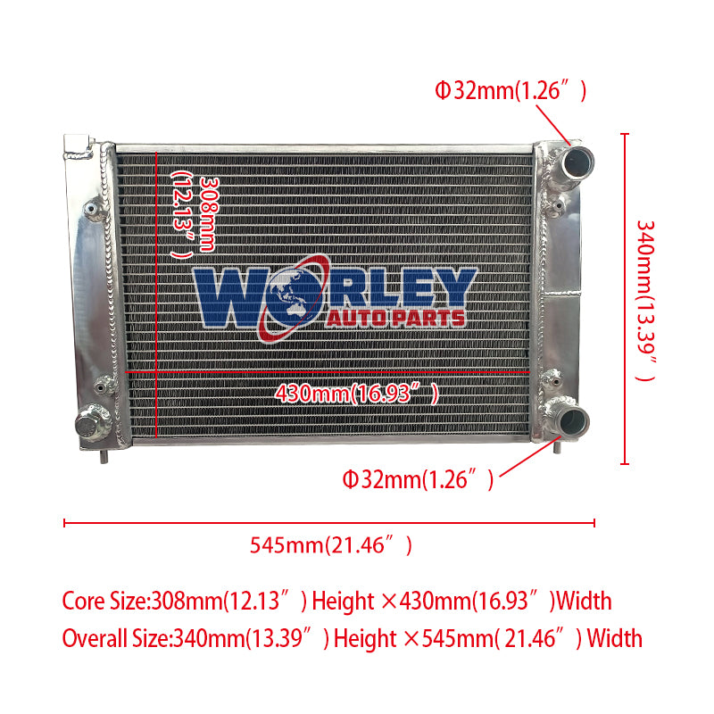 Wolrey Aluminum Radiator Fits VW CORRADO SCIROCCO JETTA GOLF GTI MK2 1.8 16V 1986-1992 1987 1988 1989