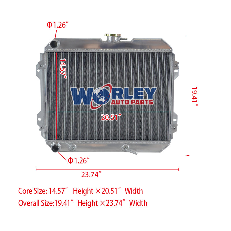 Wolrey Aluminum Radiator Fits Toyota Corona ST141 2.0L 1983-1987 1984 1985 1986 AT
