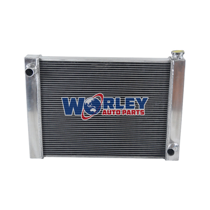 1Wolrey Aluminum Radiator Fits Chevy GM SBC BBC Universal 23"x19"