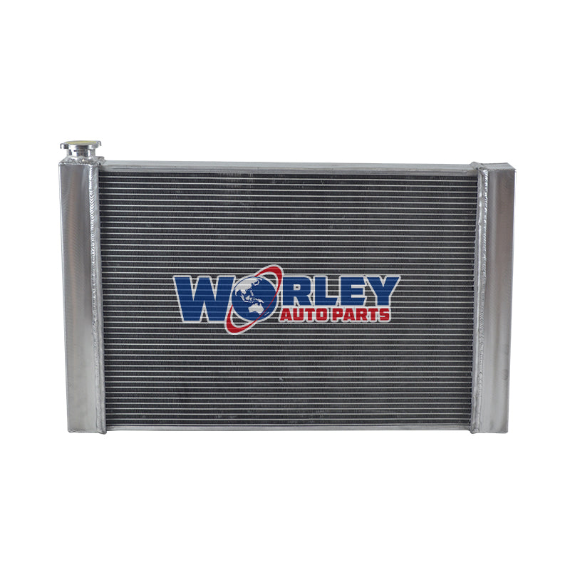 4Wolrey Aluminum Radiator Fits Chevy GM SBC BBC V8 Engine Universal 25.8"x18" Core