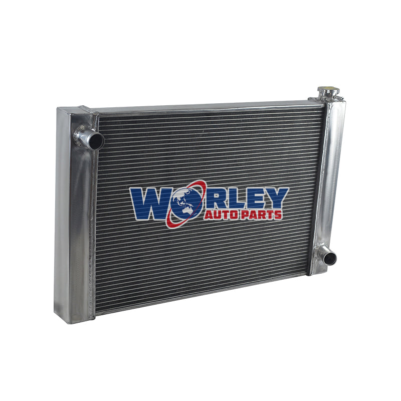 2Wolrey Aluminum Radiator Fits Chevy GM SBC BBC V8 Engine Universal 25.8"x18" Core