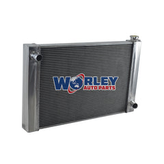 2Wolrey Aluminum Radiator Fits Chevy GM SBC BBC V8 Engine Universal 25.8"x18" Core