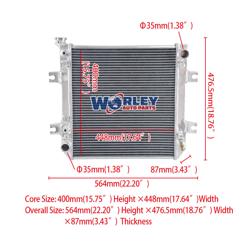5Wolrey Aluminum Radiator Fit NISSAN Forklift Auto Manual *400 X 438 Core