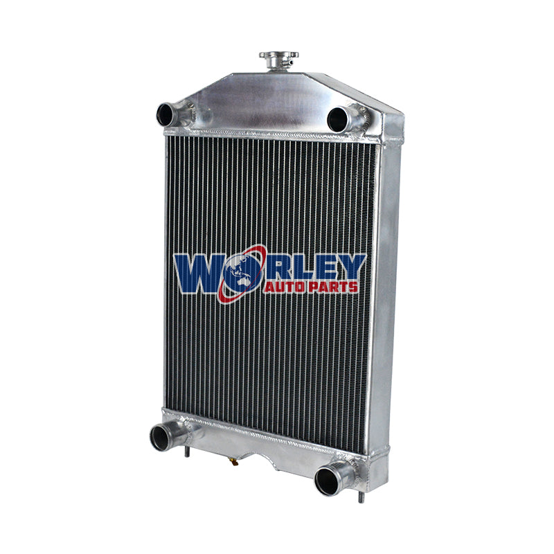 2Wolrey Aluminum Radiator Fit Ford 2N/8N/9N Tractor W/flathead V8 Engine