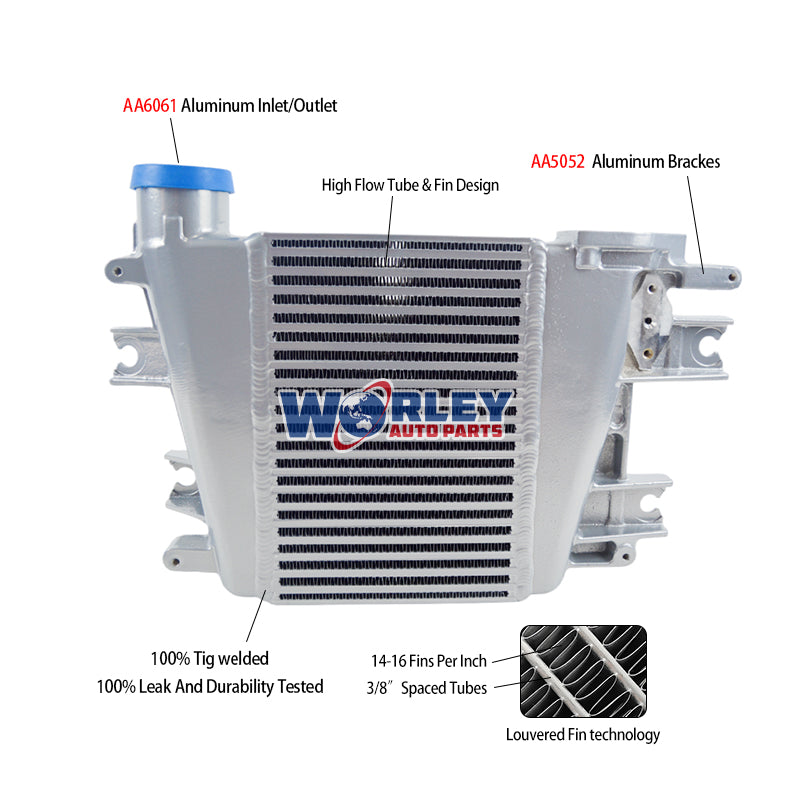Wolrey Aluminum Intercooler Upgrade For Nissan Patrol GU Y61 ZD30 3.0L Dir I 1997-2007