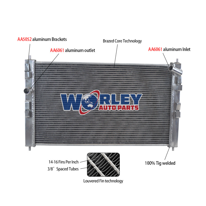 Wolrey Aluminum Radiator Fits Mitsubishi ASX XA XB 1.8L 2.2L Diesel Auto Manual 2010-On