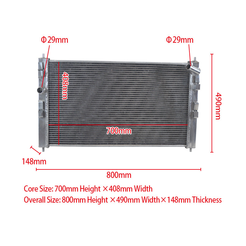 Wolrey Aluminum Radiator Fits Mitsubishi ASX XA XB 1.8L 2.2L Diesel Auto Manual 2010-On