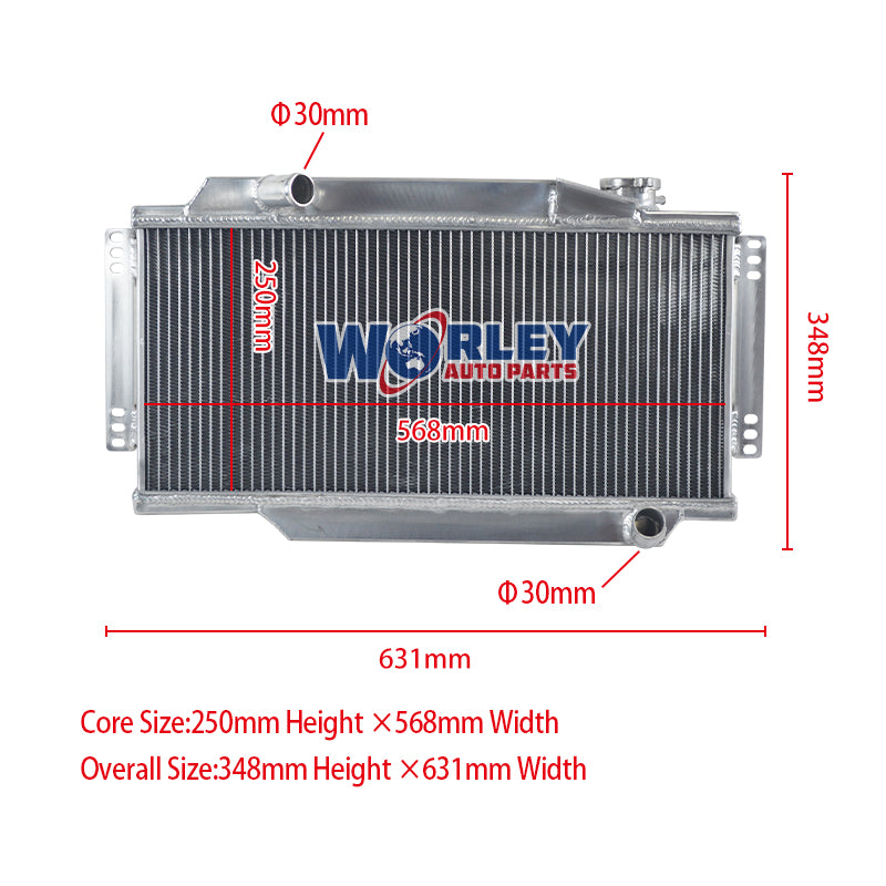 Wolrey Aluminum Radiator Fits Triumph Spitfire Mark III IV 1500 1.3 1.5 Petrol 1964-1978 MT 1965 1966 1967 1968 1969
