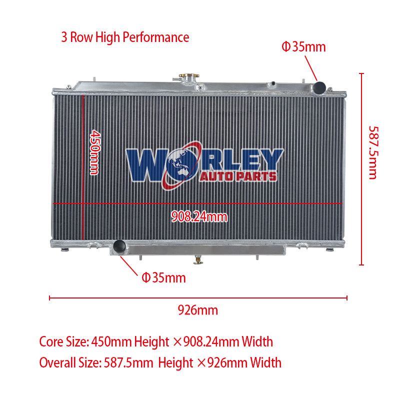 Wolrey Aluminum Radiator Fits Nissan Patrol GU Y61 2.8/3.0/4.2L Turbo Diesel ZD30 TD42 MT