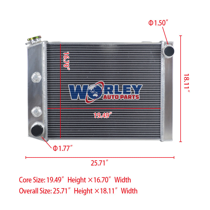 Wolrey Aluminum Radiator Fits  FORD Cortina 6 cylinder TC TD TE TF AT 1972-1982 1973 1974 1975 1976 1977 1978 1979 1980 1981