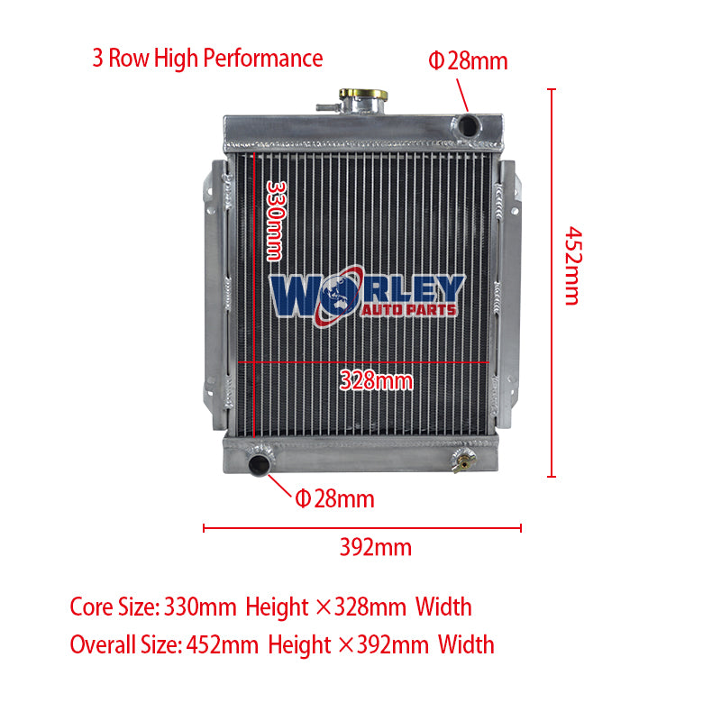 Wolrey Aluminum Radiator Fits DATSUN 1200 1971-1976 Manual MT 1972 1973 1974 1975