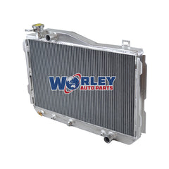 2Wolrey Aluminum Radiator Fit 1981-1986 Toyota Celica Supra 2.8L L6 AT 1982 1983 1984 1985